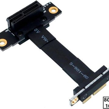 Alfais 5086 10 cm Pcı-E Express 1x Dişi Erkek Riser Yükseltici Uzatma Kablosu