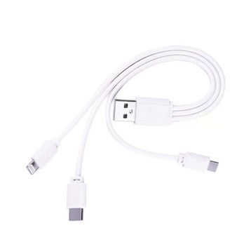 Alfais 5103 Micro USB Type C Lightning Usb Data Şarj Kablosu