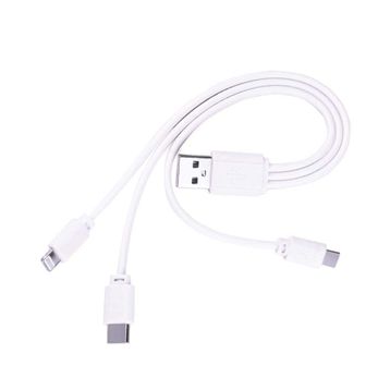 Alfais 5103 Micro USB Type C Lightning Usb Data Şarj Kablosu