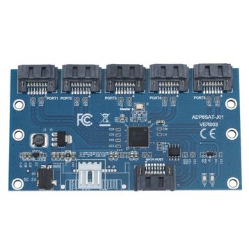 Alfais 5136 1 to 5 Sata Port 4 Çoklu Hub Çoklayıcı Switch Adaptör Splitter Kart Çevirici