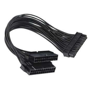 Alfais 5145 24 Pin ATX Dual PSU Çoklayıcı Adaptör Anakart Minning Kablosu