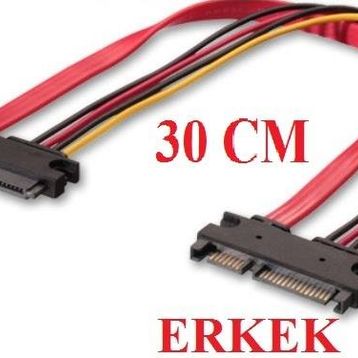 Alfais AL-4617 Sata Power 15-7 Pin Erkek Dişi Uzatma Kablosu