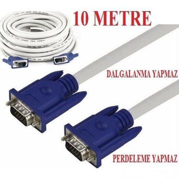 Alfais AL-4630 Vga To Vga 10 m Bilgisayar Laptop Projeksiyon Bağlantı Kablosu