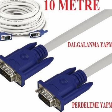 Alfais AL-4630 Vga To Vga 10 m Bilgisayar Laptop Projeksiyon Bağlantı Kablosu