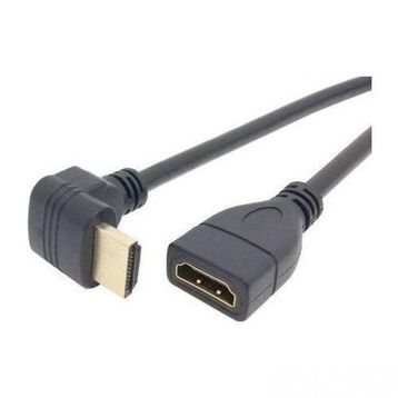 Alfais AL-4666 HDMI Dişi Erkek Uzatma 90 Derece 50 cm Dirsek Kablosu