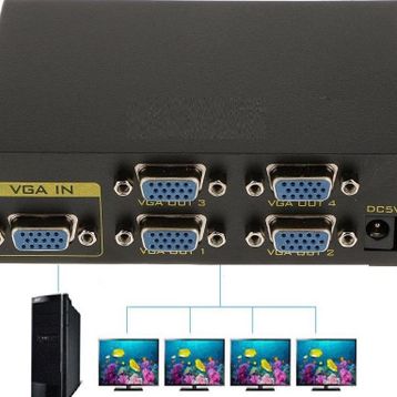 Alfais Al-4873 4 Port VGA Splitter Switch Çoklayıcı