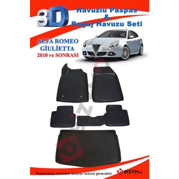Alfaromeo Giulia 3D Universal 5 Parça Havuzlu Paspas Seti