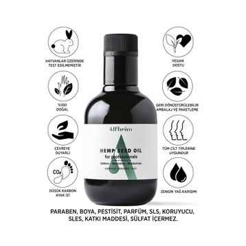Alfheim 250 ml Organik Kenevir Tohumu Yağı