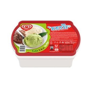 Algida Keyif 1400 ml Antep Vanilya Kakao Dondurma