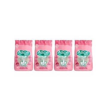 Alice Kartopu İnce ve Beyaz Taneli Pudra Kokulu Topaklaşan 4x5 lt Kedi Kumu
