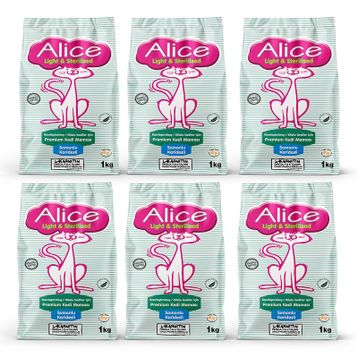 Alice Light Kısırlaştırılmış Somonlu ve Karidesli Yetişkin 6x1 kg Kedi Maması