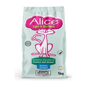 Alice Light & Sterilised 6x1 kg Somonlu Karidesli - Kısırlaştırılmış / Kilolu Kediler İçin Premium Kedi Maması