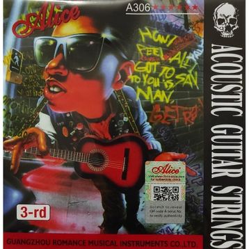 Alice No 3 Tek Sol Akustik Gitar Teli