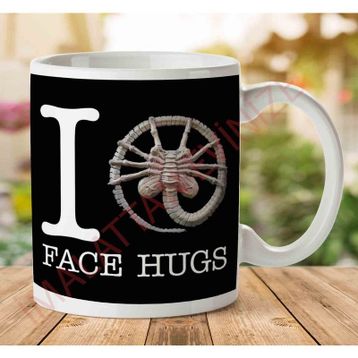 Alien I Heart Face Hugs Baskılı Kupa Bardak