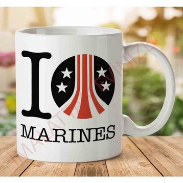 Aliens I Heart Marines Baskılı Kupa