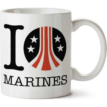 Aliens I Heart Marines Baskılı Kupa