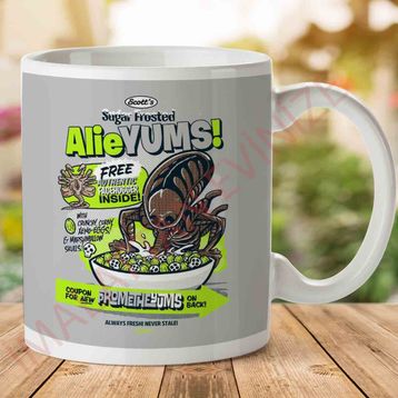 Alieyums Alien Cereal Baskılı Kupa