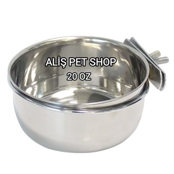 Aliş Pet 20 Oz Vidalı Çelik Kafes Yemliği