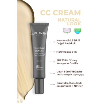 Alix Avien CC Renk Düzenleyici Sarı SPF15 40 ml Fondöten