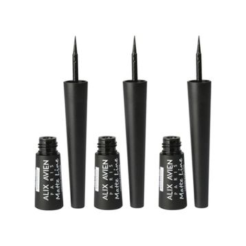Alix Avien Matte Line Waterproof Çabuk Kuruyan Siyah 3 Adet Eyeliner