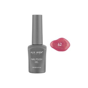 Alix Avien Nail Uv Gel Polish 62 12 ml Işıltılı Koyu Pembe Kalıcı Oje