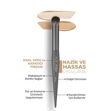 Alix Avien Round Oval Yapılı Kapatıcı Fırçası