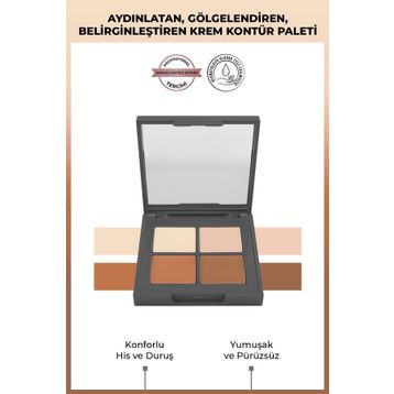 Alix Avien Vanilia Beige Brown Mocha 4'lü Krem Kontür Paleti