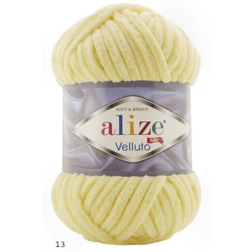 Alize 013 Açık Sarı 100 gr Velluto El Örgü İpi
