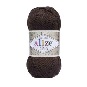 Alize 026 Kahve Diva El Örgü İpi