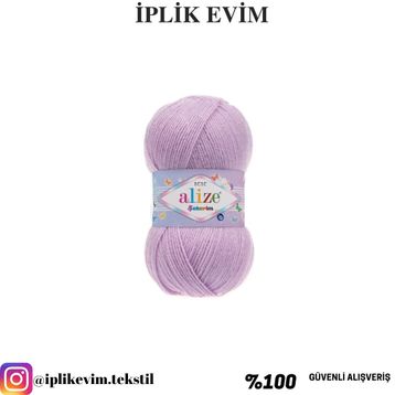 Alize 027 Lila Şekerim Bebe El Örgü İpi