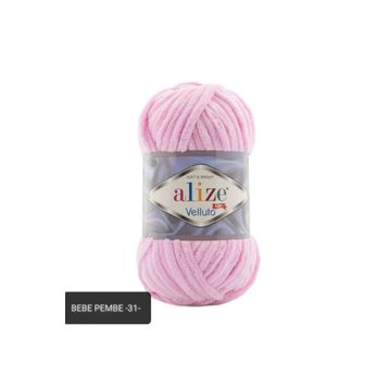 Alize 031 Bebe Pembe Velluto 100 gr El Örgü İpi