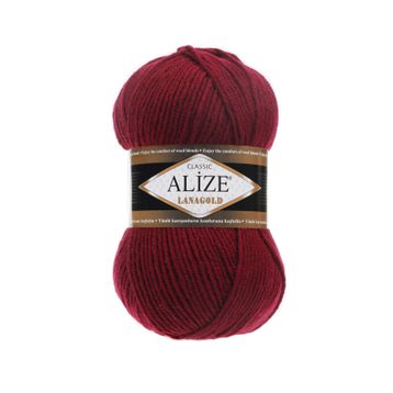 Alize 057 Bordo Lanagold El Örgü İpi