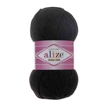 Alize 060 Siyah Cotton Gold El Örgü İpi