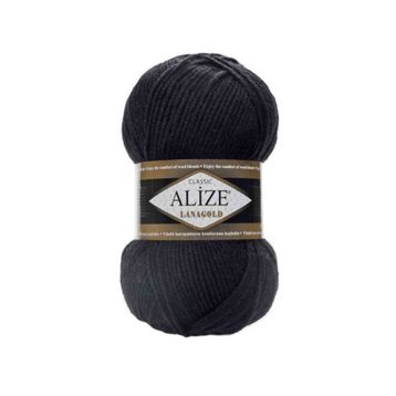 Alize 060 Siyah Lanagold El Örgü İpi