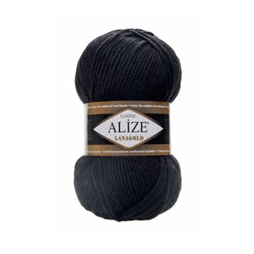 Alize 060 Siyah Lanagold El Örgü İpi