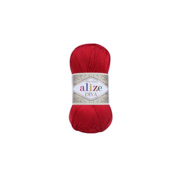 Alize 106 Kırmızı Diva El Örgü İpi