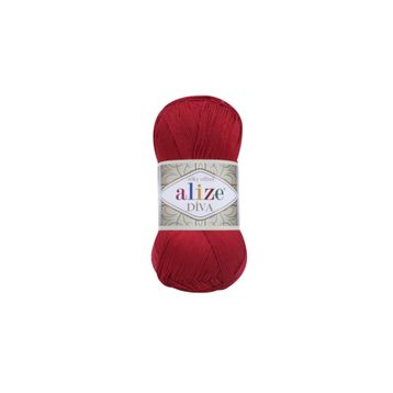 Alize 106 Kırmızı Diva El Örgü İpi