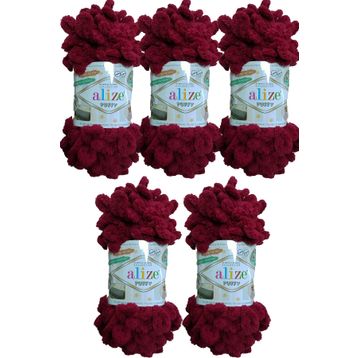 Alize 107 vine 5'li Puffy Fine El Örgü İpi