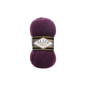 Alize 111 Mürdüm Superlana Klasik 100 gr El Örgü İpi