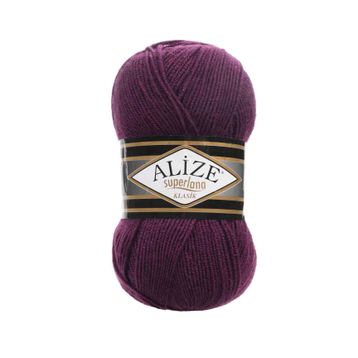 Alize 111 Mürdüm Superlana Klasik 100 gr El Örgü İpi