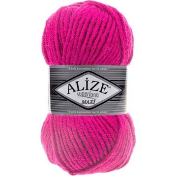 Alize 149 Fuşya Superlana Maxi Örgü İpi