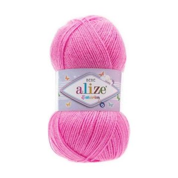 Alize 157 canlı Pembe 5'li Şekerim Bebe El Örgü İpi