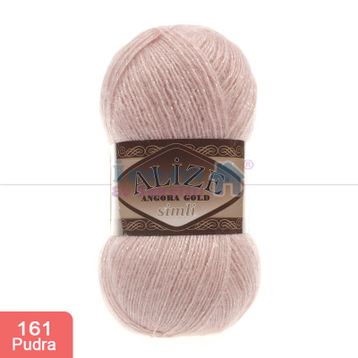 Alize 161 pudra 5'li Angora Gold Simli El Örgü İpi