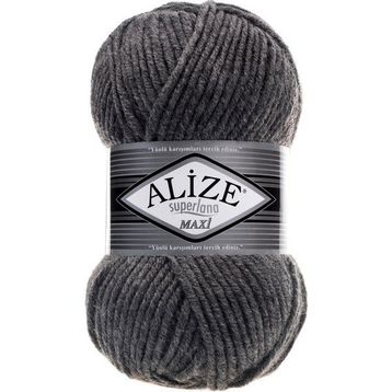 Alize 182 Orta Gri Melanj Superlana Maxi Örgü İpi