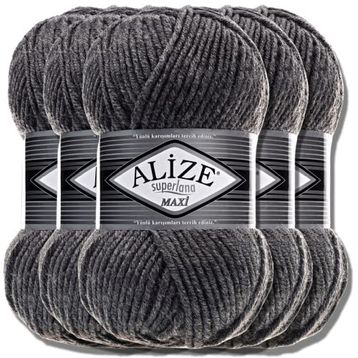 Alize 182 Orta Gri Melanj Superlana Maxi Örgü İpi