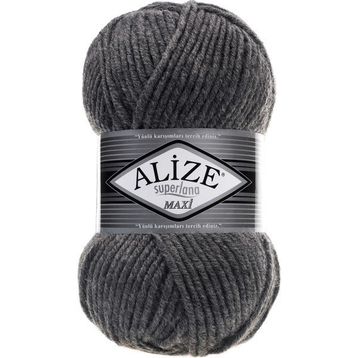 Alize 182 Orta Gri Melanj Superlana Maxi Örgü İpi