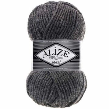 Alize 182 Orta Gri Melanj Superlana Maxi Örgü İpi