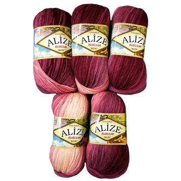 Alize 1895 5'li Burcum Batik El Örgü İpi