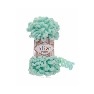Alize 19 açık Mint 5'li Puffy El Örgü İpi