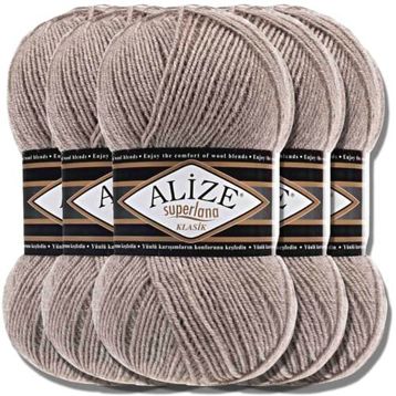 Alize 207 Açık Kahve Superlana 100 gr Örgü İpi